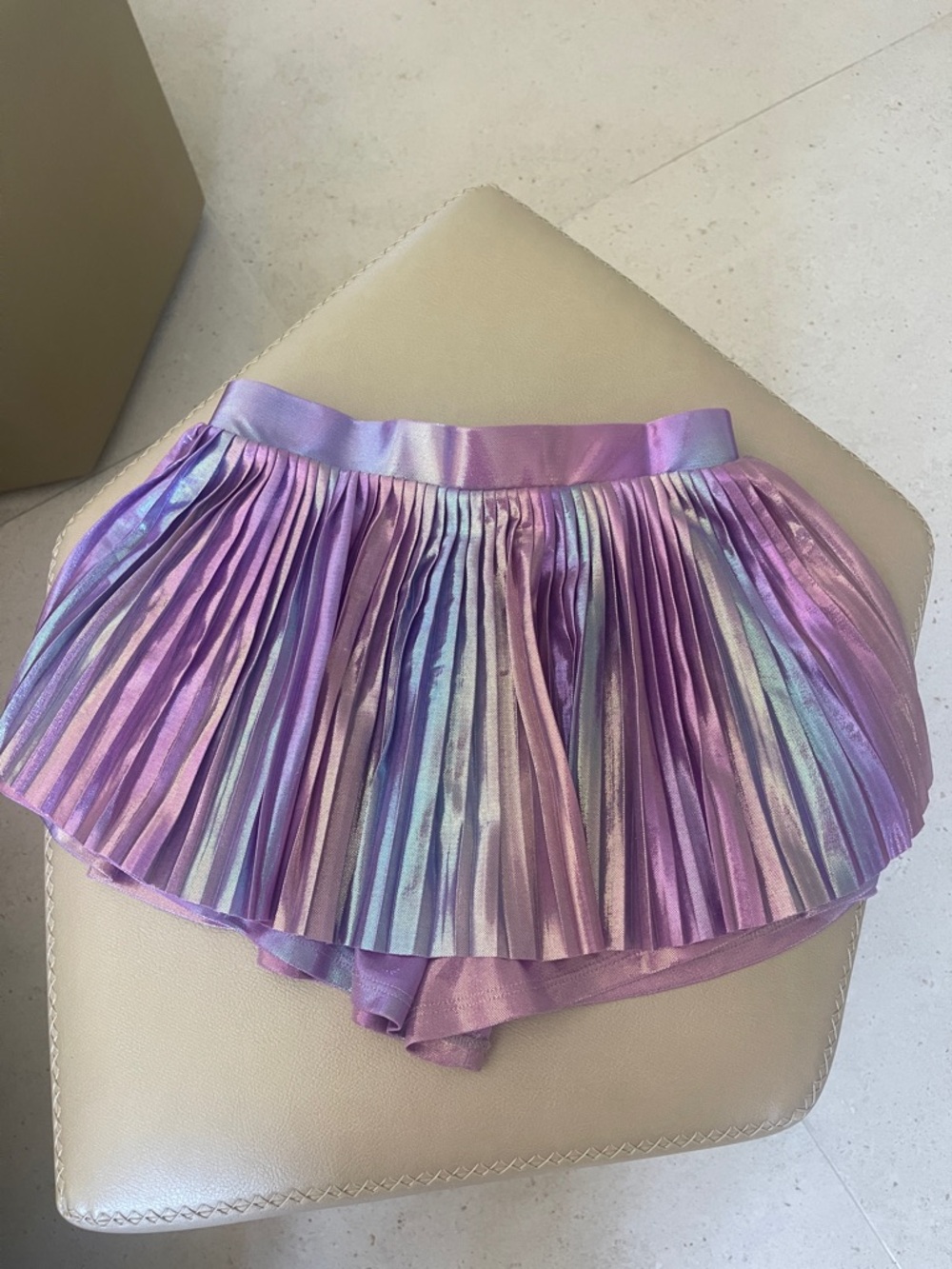 MIA Iridescent Lavender Pleated Skort
